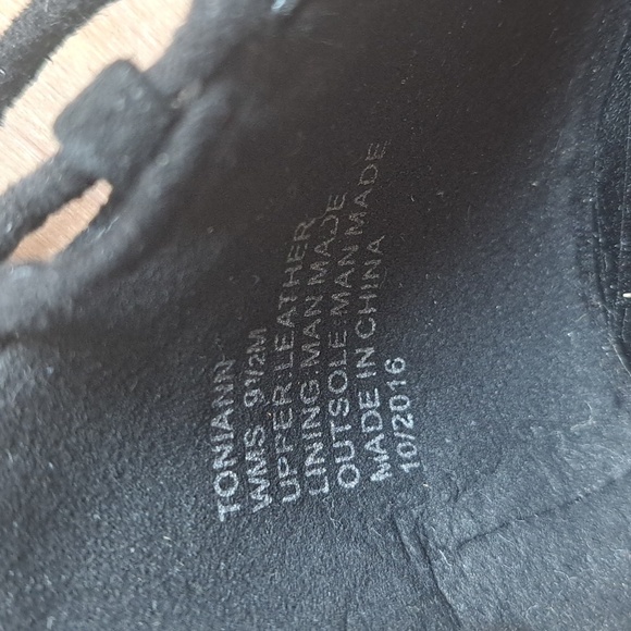 Kenneth Cole New York Tonniane Black Suede Wrap Around Ankle Lace Up Block Heel - Picture 9 of 12